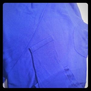 SILK PULLOVER Sweater NEW MEDIUM BRIGHT BLUE